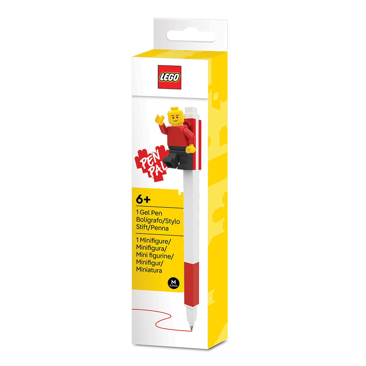 LEGO® Pen Pal Gel Pen with Minifigure Red