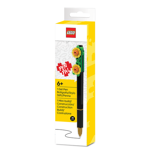 LEGO® Gel Pen med byggeklods topper Botanicals, Gul blomst