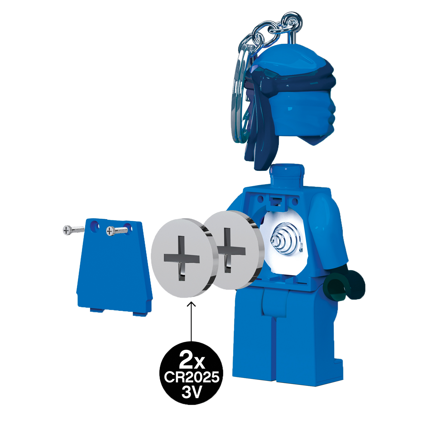 LEGO Ninjago Jay nøglering med LED lys