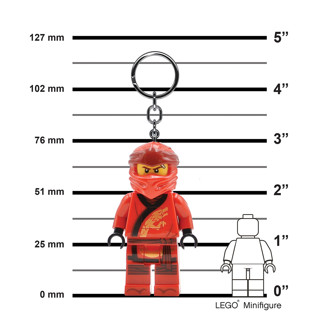 LEGO Ninjago Kai nyckelring med LED-ljus