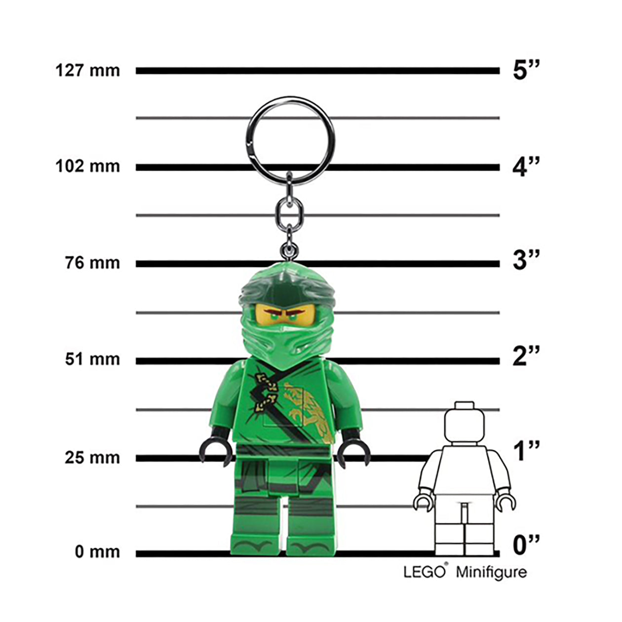 LEGO Ninjago Lloyd nøglering med LED lys