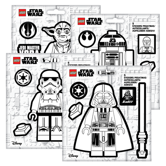 LEGO® STAR WARS™ Klistermærkesæt Sort & Hvid