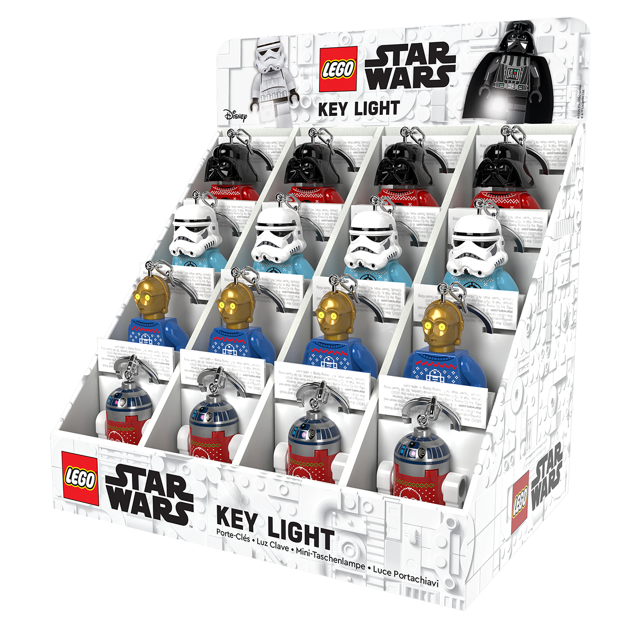 LEGO® STAR WARS™ LED Keychain CDU 16 pcs. Christmas Sweater