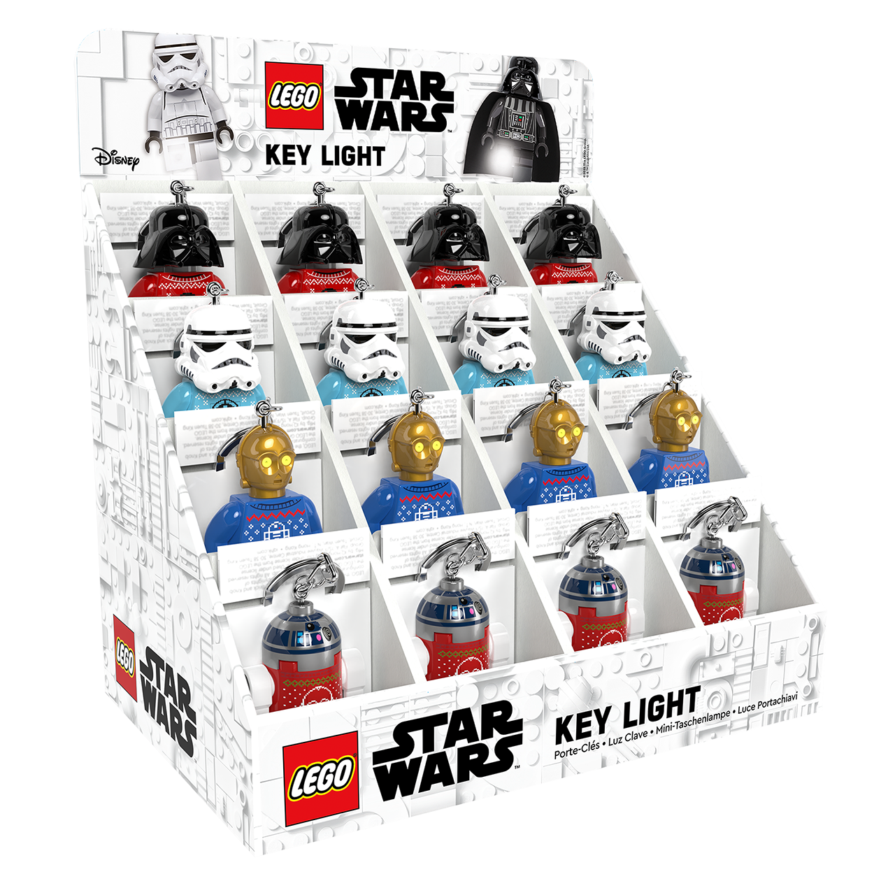 LEGO® STAR WARS™ LED Keychain CDU 16 pcs. Christmas Sweater