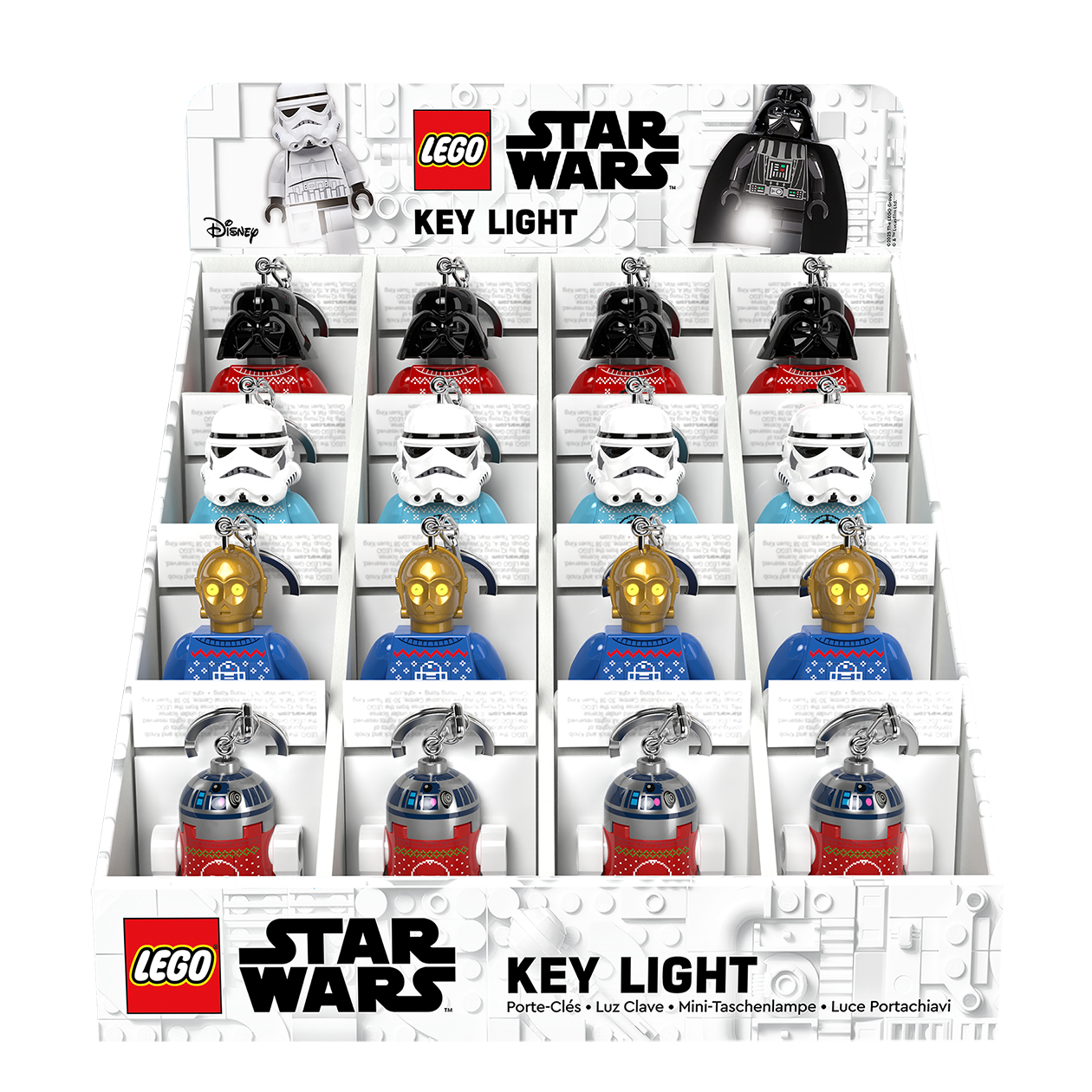 LEGO® STAR WARS™ LED Keychain CDU 16 pcs. Christmas Sweater