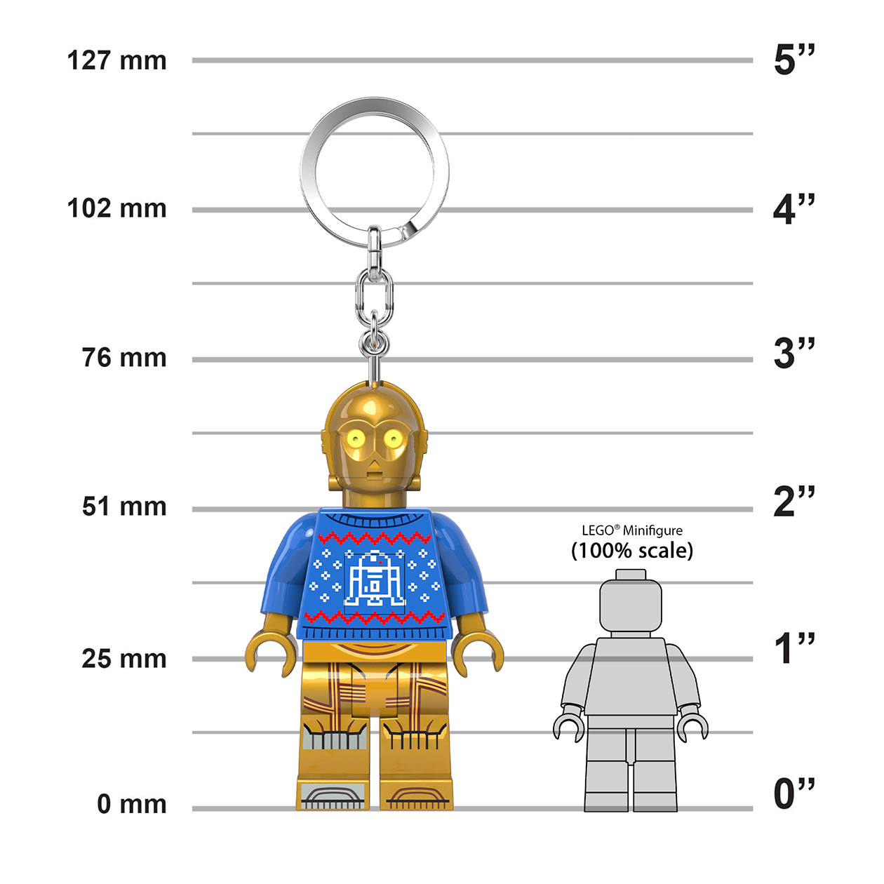 LEGO® STAR WARS™ LED Keychain C-3PO™ Christmas Sweater