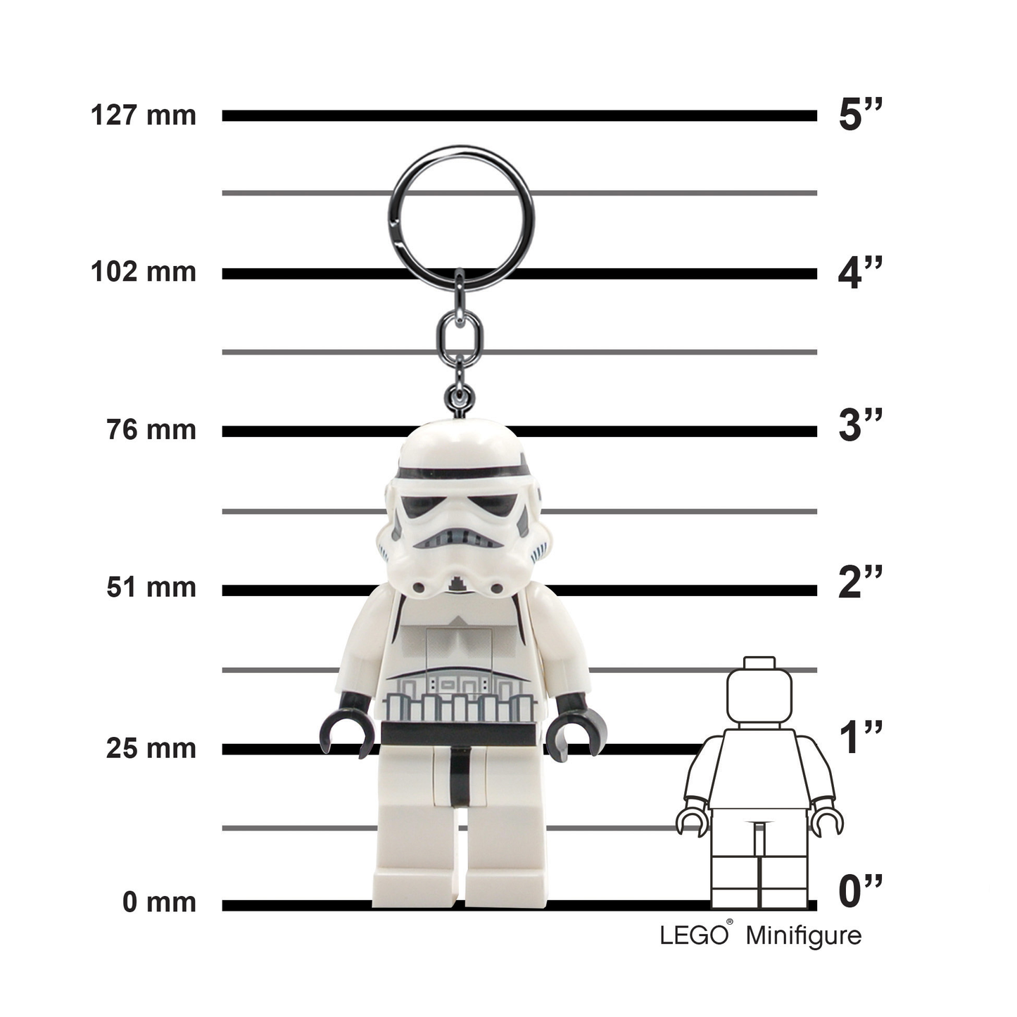 LEGO Star Wars Storm Trooper nyckelring med LED-ljus
