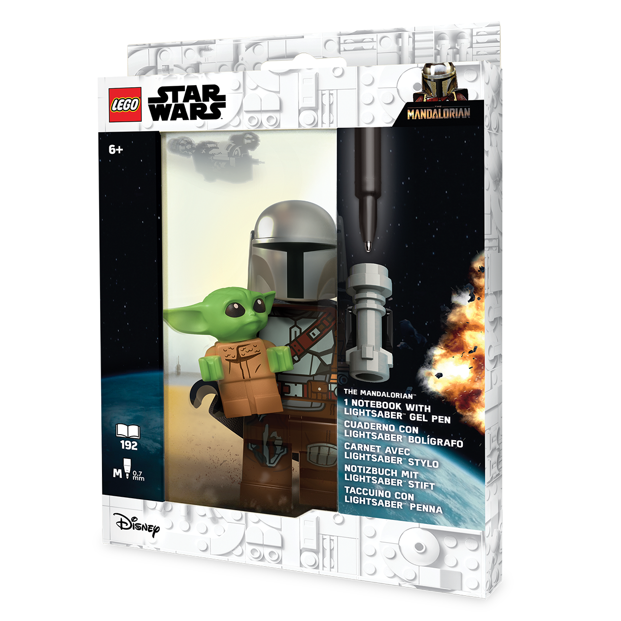 LEGO® STAR WARS™ THE MANDALORIAN Notesbog og LIGHTSABER™ Gel Pen