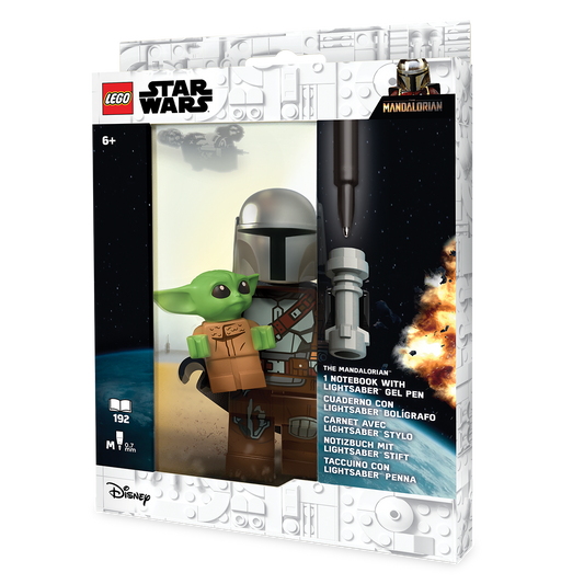 LEGO® STAR WARS™ THE MANDALORIAN Notesbog og LIGHTSABER™ Gel Pen