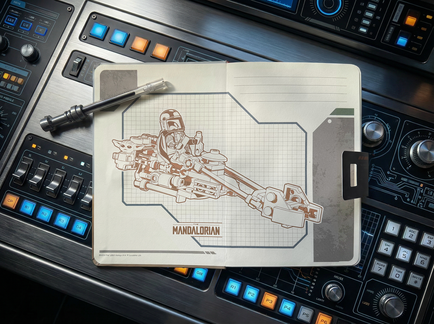 LEGO® STAR WARS™ THE MANDALORIAN Notebook and LIGHTSABER™ Gel Pen