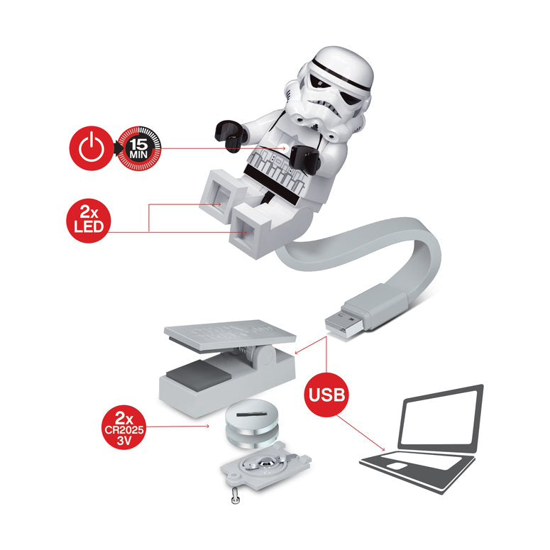 LEGO Star Wars LED-boklampa Storm Trooper