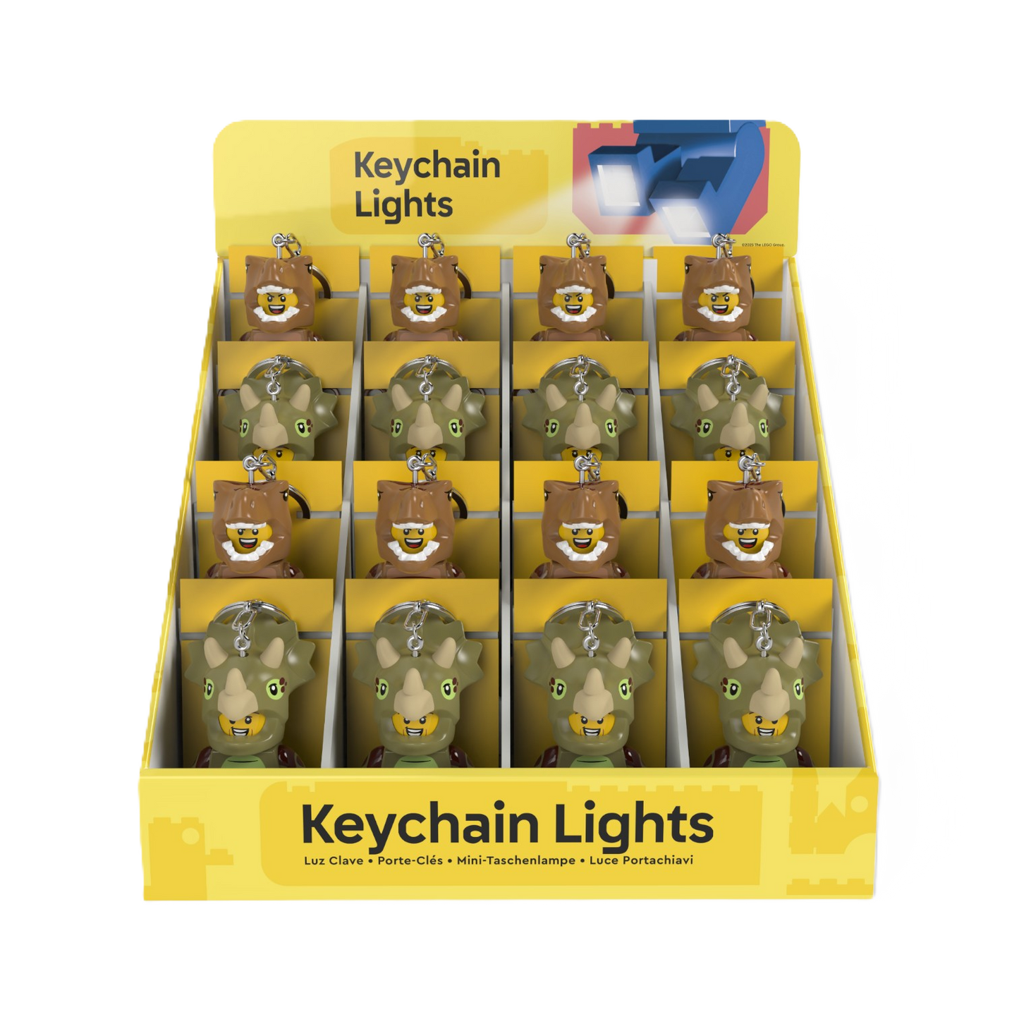 LEGO® ICONIC Dino &amp; Dragon Keyring LED light CDU 16 pcs 2 designs CDU