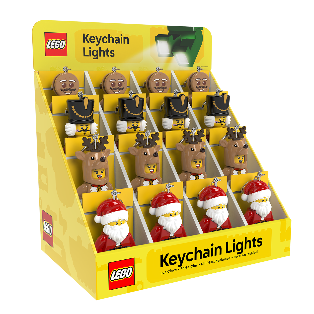 LEGO® Minifigures™ LED Keychain CDU 16 pcs. Christmas
