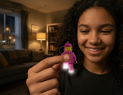 LEGO® Minifigures™ LED-nyckelring Astronaut Rosa