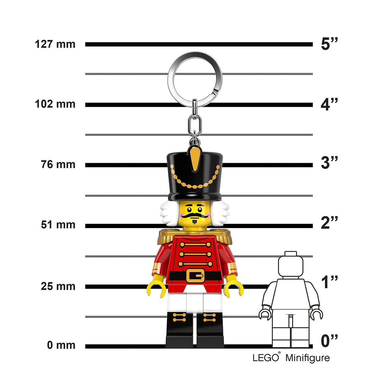 LEGO® Minifigures™ nyckelring LED-ljus-Nötknäppare