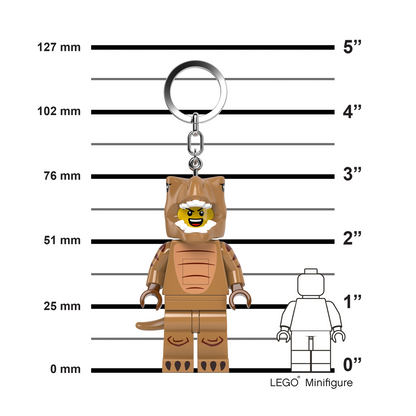 LEGO® Minifigurines™ Nyckelring Lätt T-Rex kostymfläkt