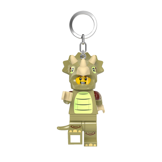 LEGO® Minifigurines™ Keychain Light Triceratops Costume Fan