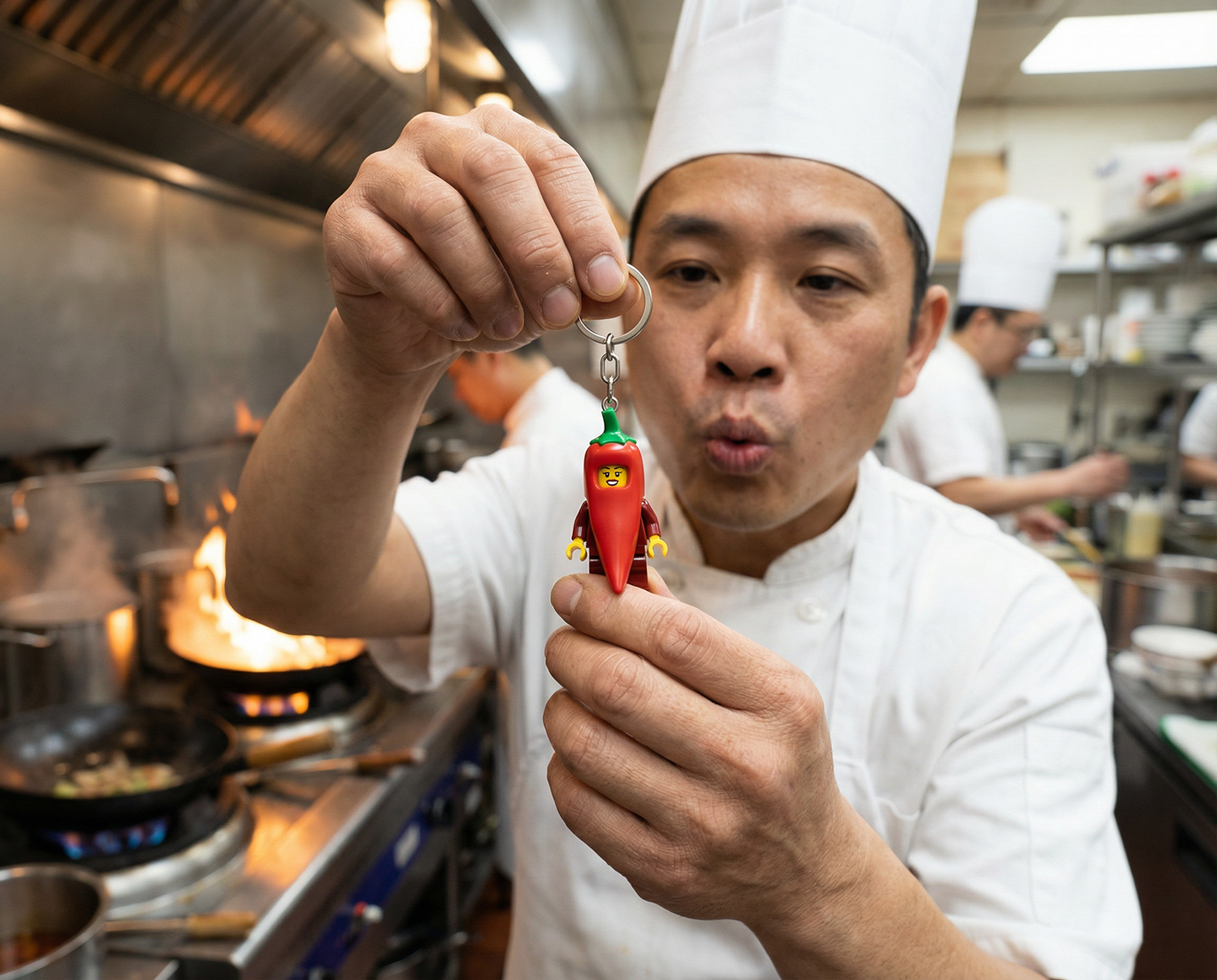 LEGO® Minifigures™ LED Keychain Chili Costume