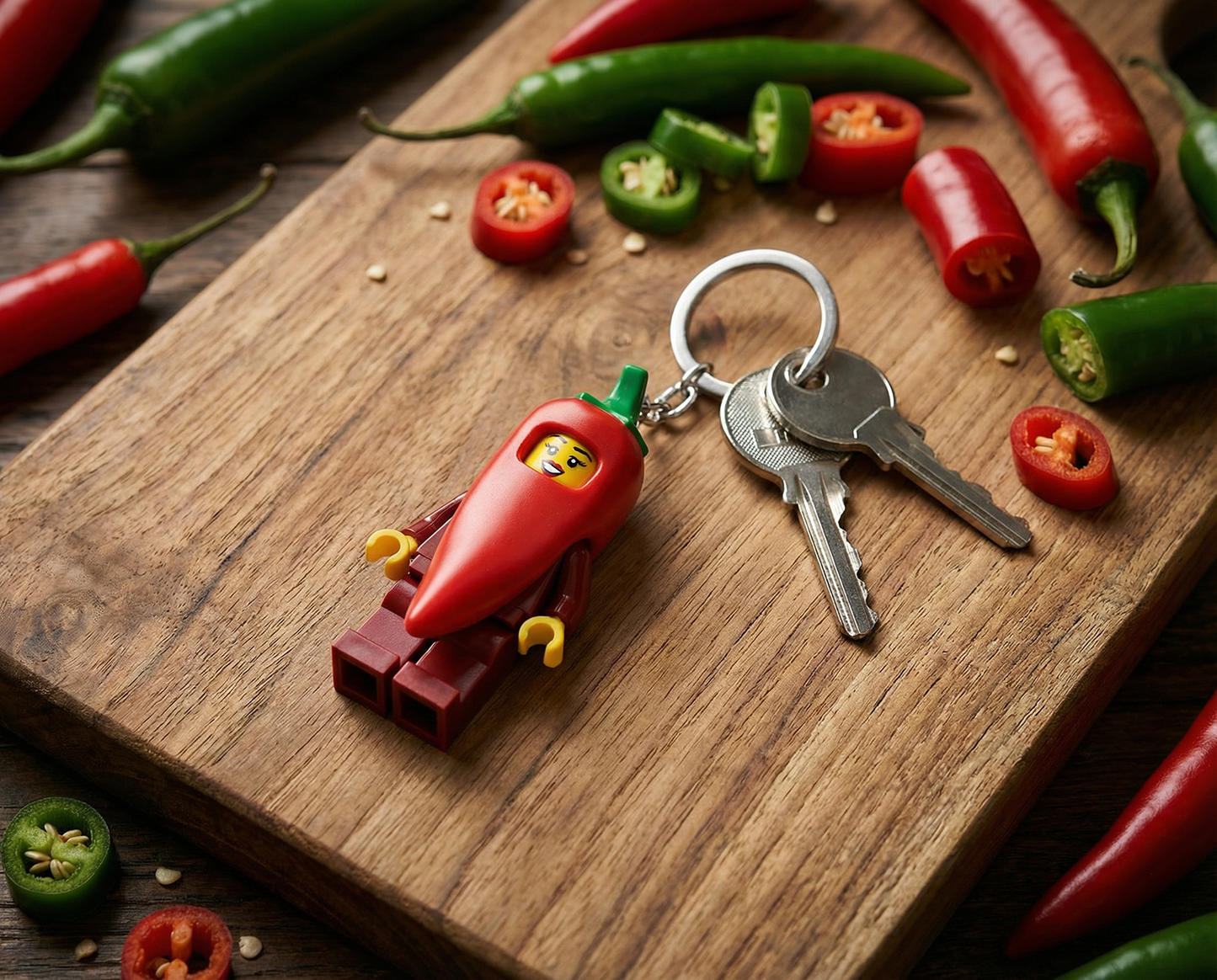 LEGO® Minifigures™ LED Keychain Chili Costume