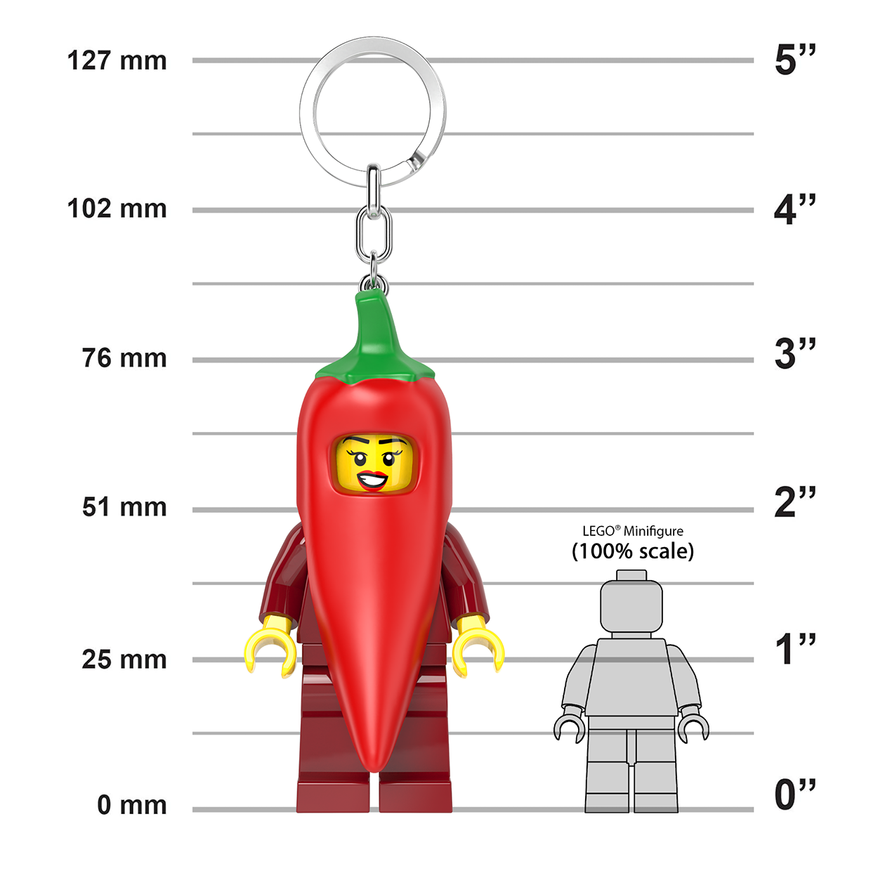 LEGO® Minifigures™ LED Keychain Chili Costume