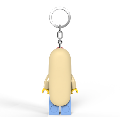 LEGO Hotdogmand LED Nøglering