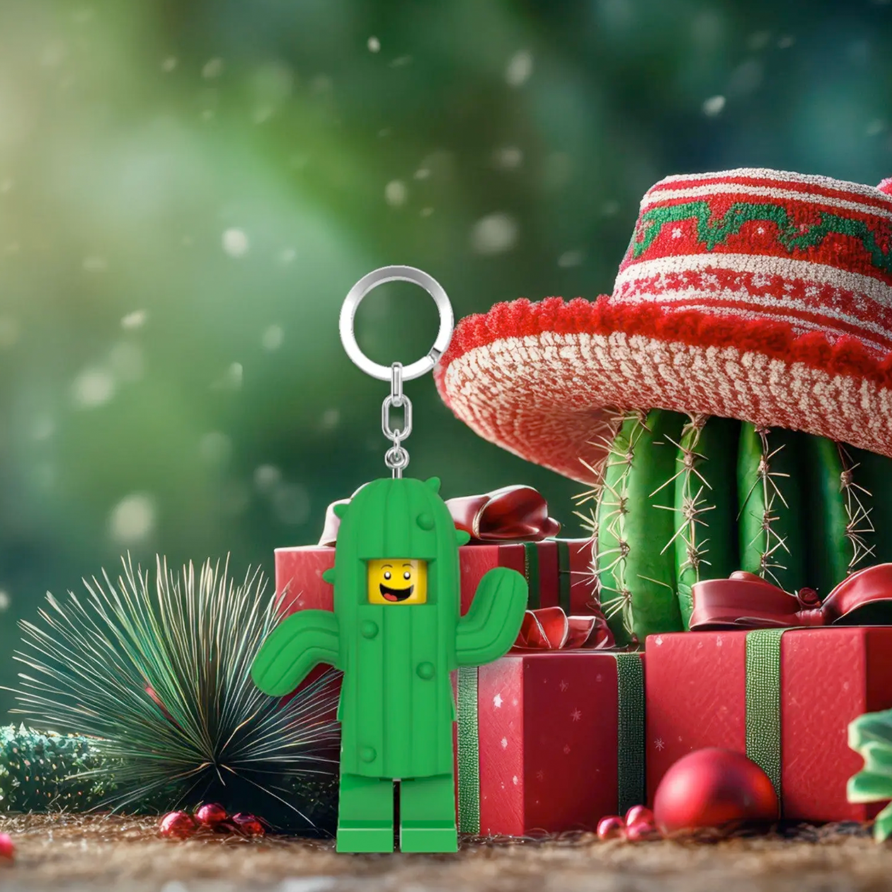LEGO Kaktusdreng LED Nøglering