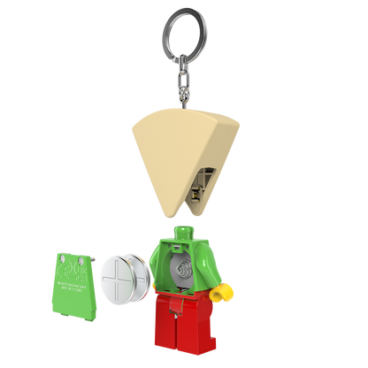 LEGO Pizzamand LED Nøglering