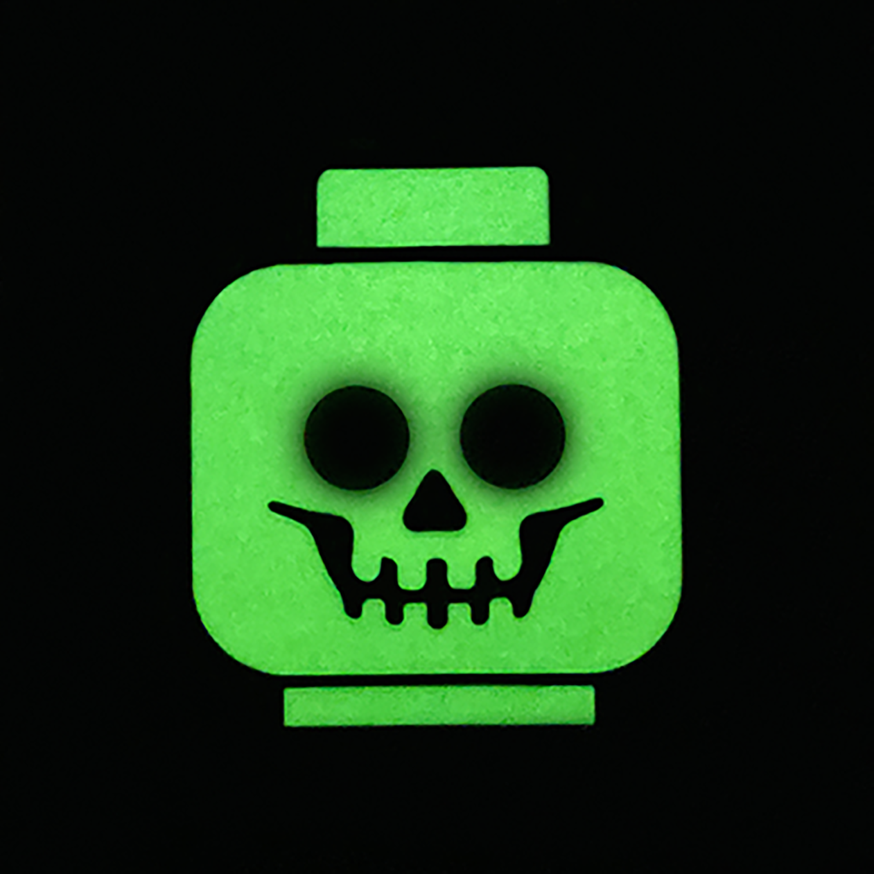 LEGO® Bag Tag/Bagagetag, Skeleton Face Glow in the Dark