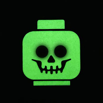 LEGO® Bag Tag/Bagagetag, Skeleton Face Glow in the Dark