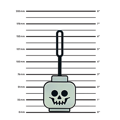 LEGO® Bag Tag/Bagagetag, Skeleton Face Glow in the Dark