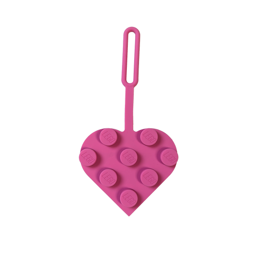 LEGO® ICONIC Bagagelapp Brick Heart Pink