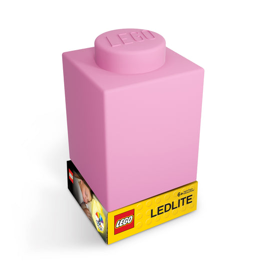 LEGO silicone night lamp with LED light pink