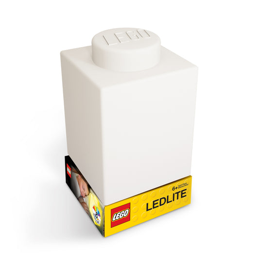 LEGO silikon nattlampa med LED-ljus vit
