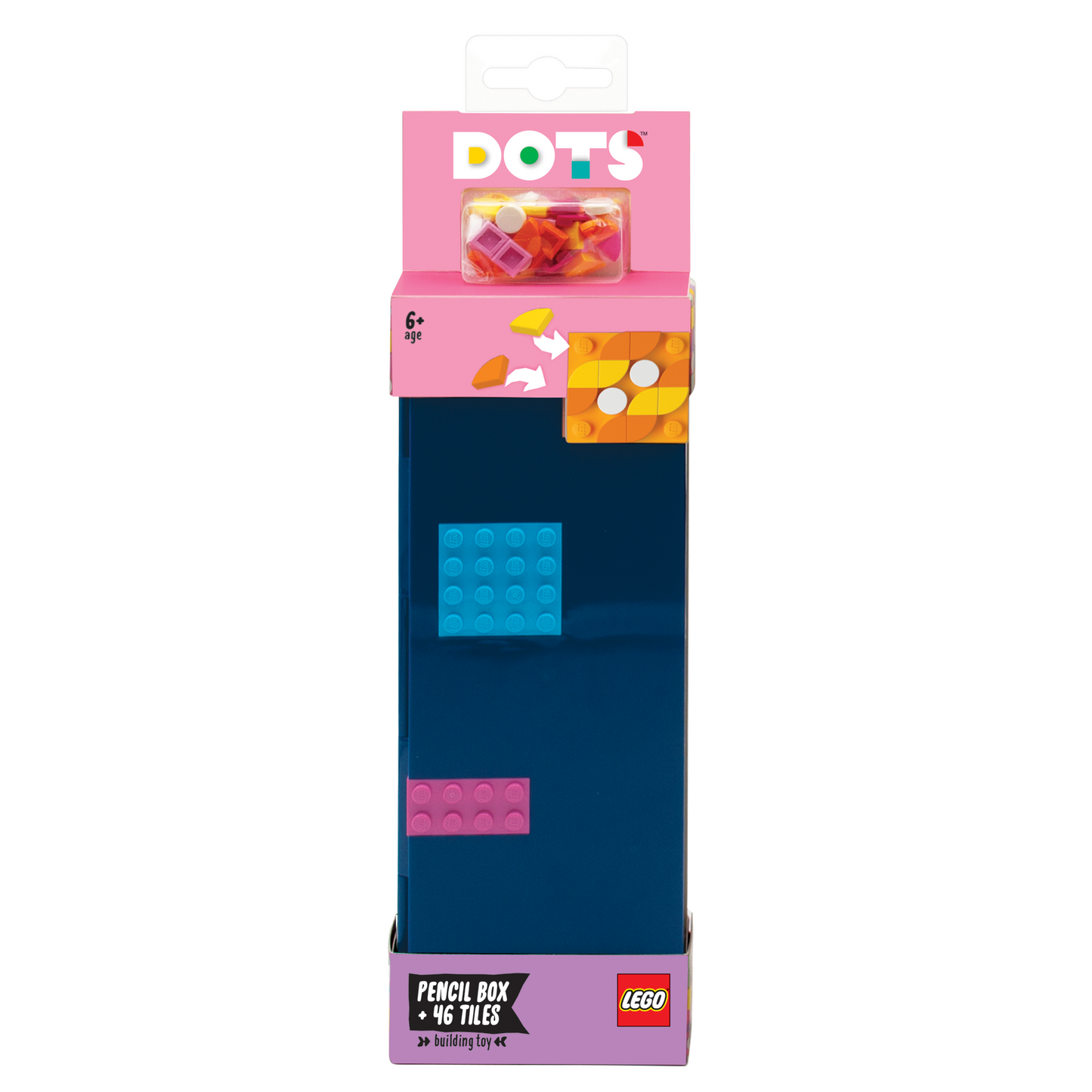 LEGO DOTS Pencil case in hard plastic with LEGO plates and 46 DOTS