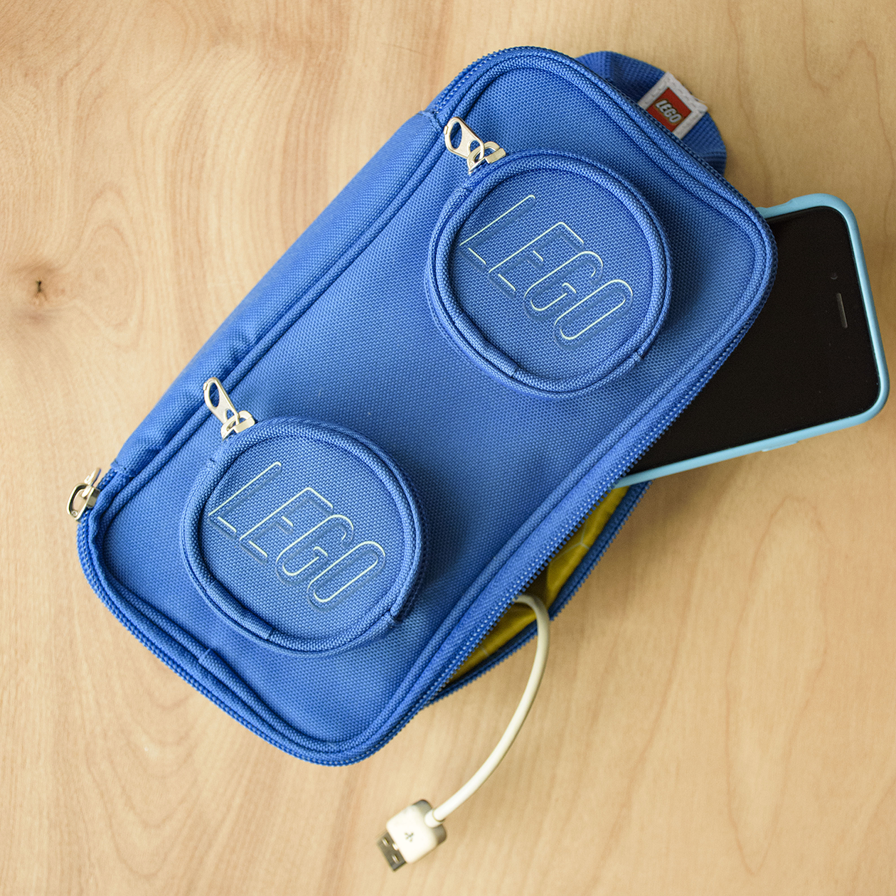 LEGO BRICK pencil case, blue, 20x10x6 cm, 1.0L