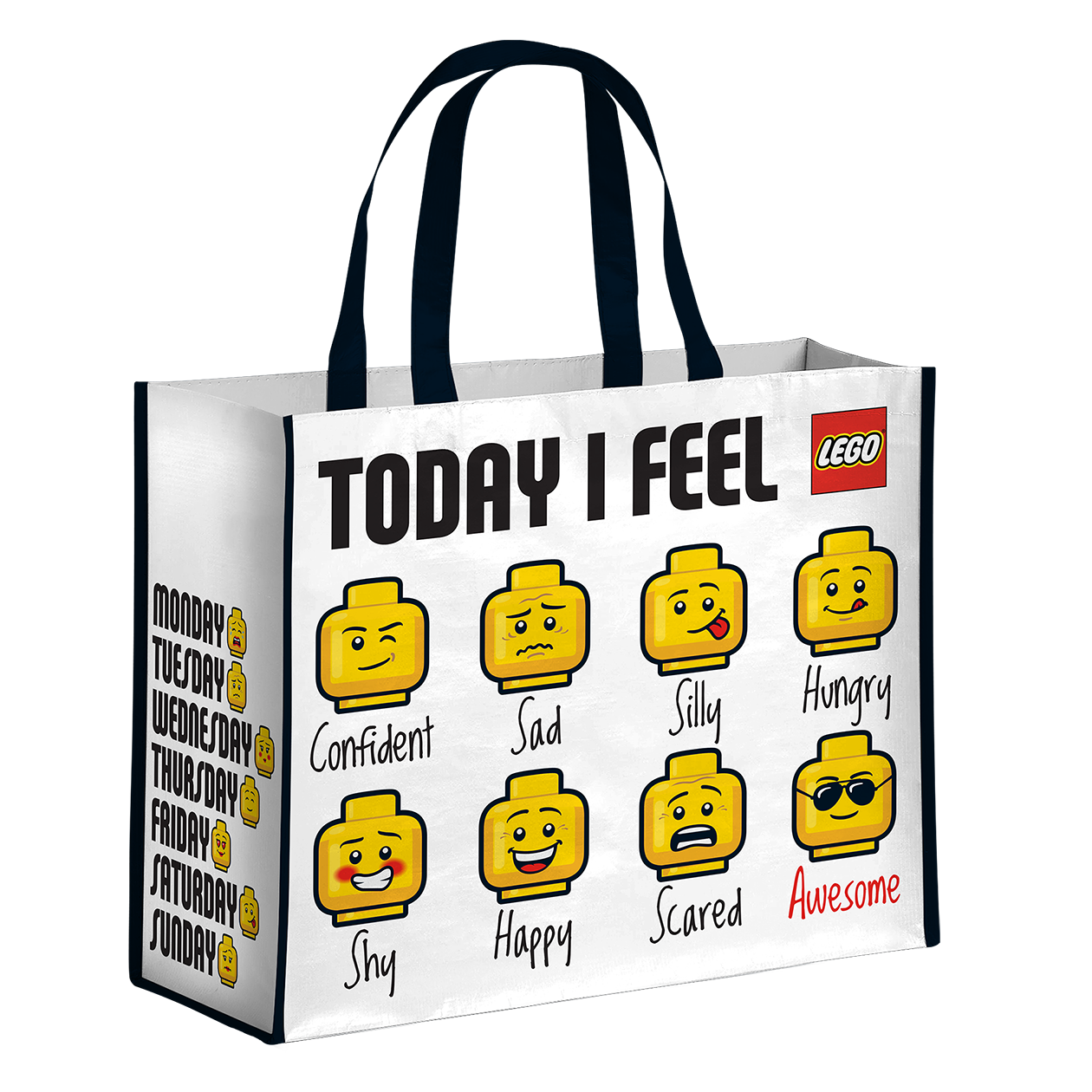 LEGO® Shoppingnet, hvid – "Today I feel", 40×45 cm