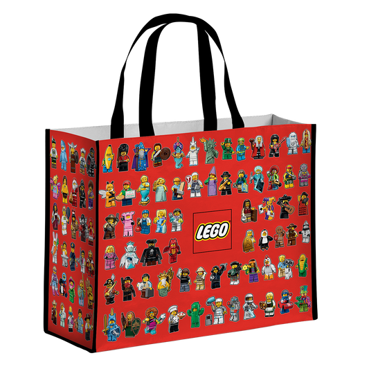LEGO® Shoppingnet, rød – minifigurer, 40×45 cm