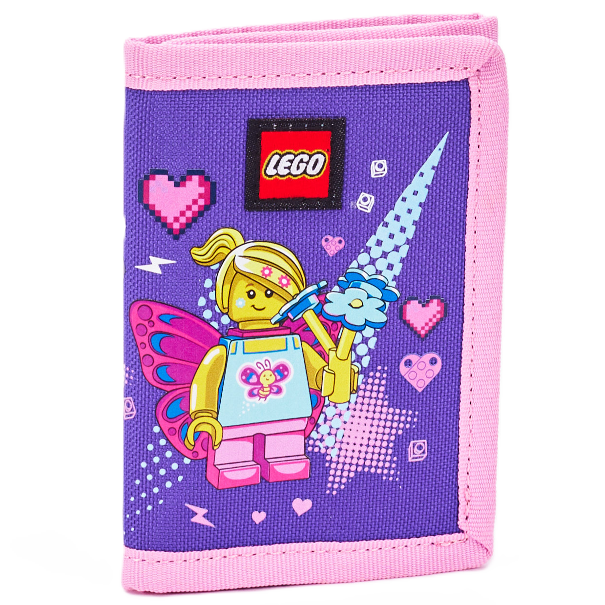 LEGO 3 fløjet pung, Sommerfuglpigen, 11 x 8 cm