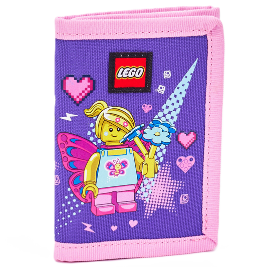 LEGO 3 fløjet pung, Sommerfuglpigen, 11 x 8 cm