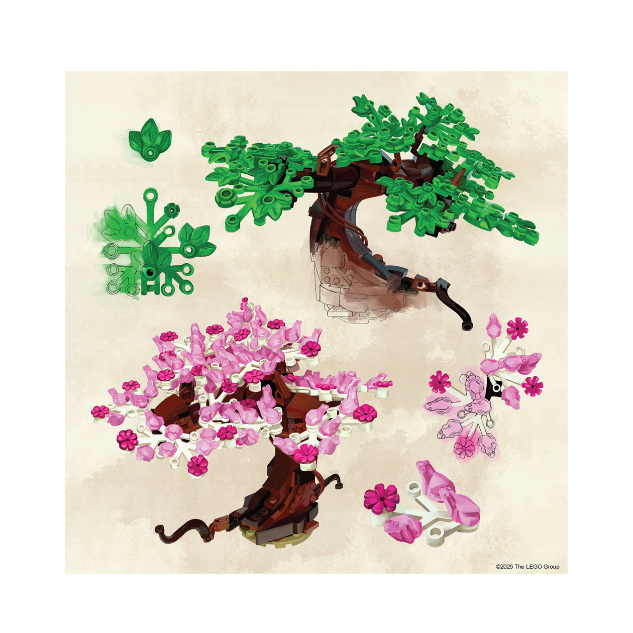 LEGO®Vægkalender 2026 - Botaniske Blomster