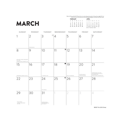 LEGO®Vægkalender 2026 - Botaniske Blomster