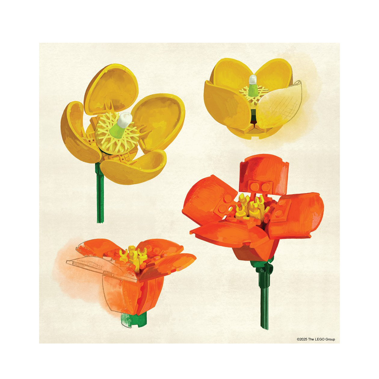 LEGO®Vægkalender 2026 - Botaniske Blomster