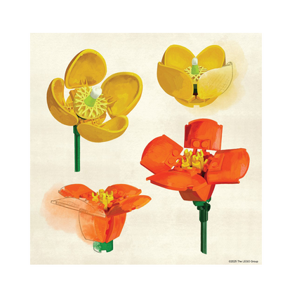 LEGO®Vægkalender 2026 - Botaniske Blomster