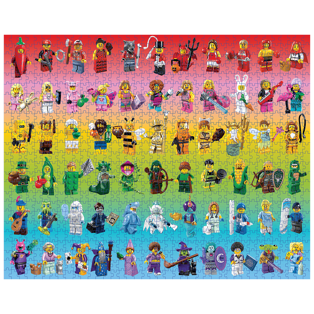 LEGO Minifigure Rainbow puzzle 1000 pieces