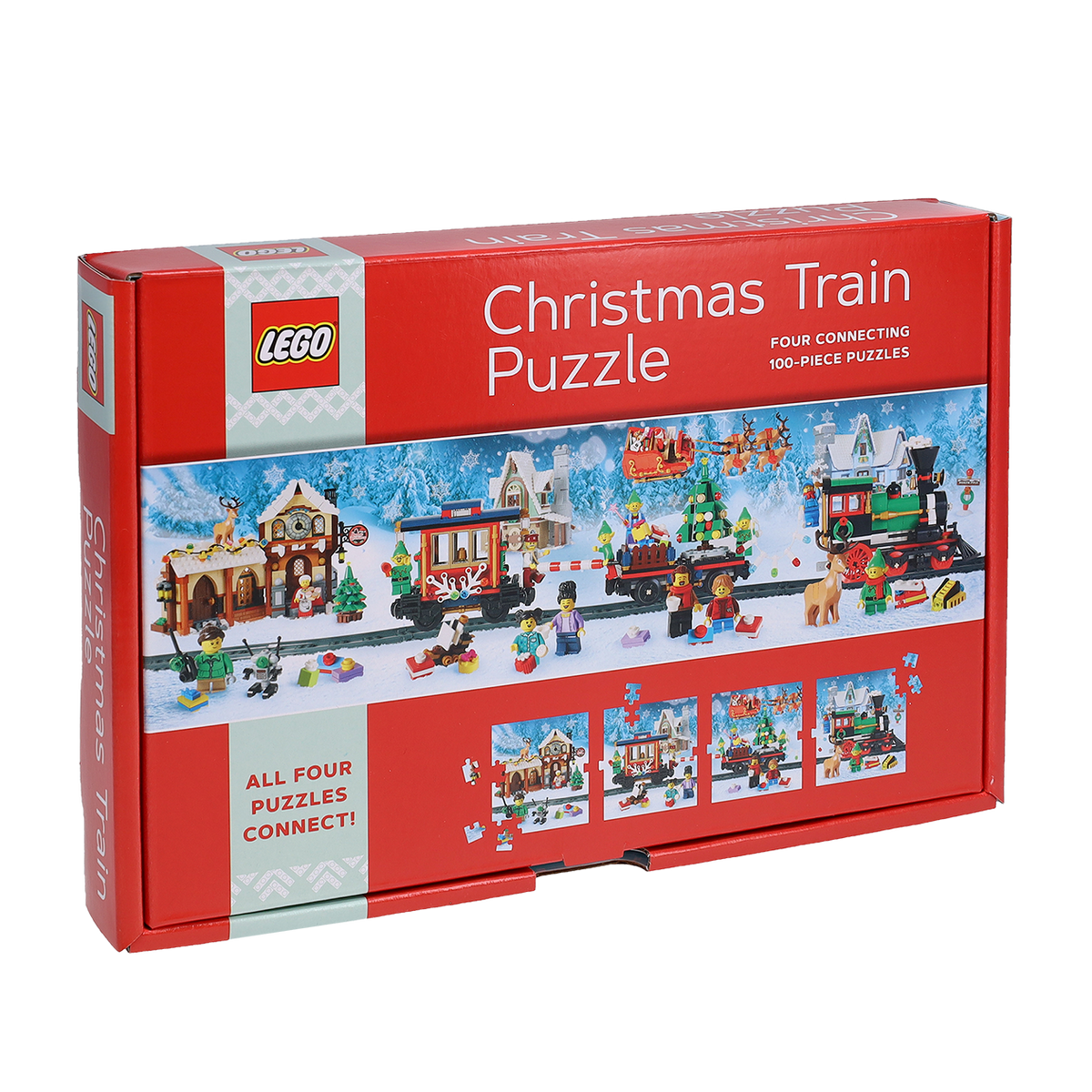 LEGO® Puzzle Christmas train 4 x 100 pieces