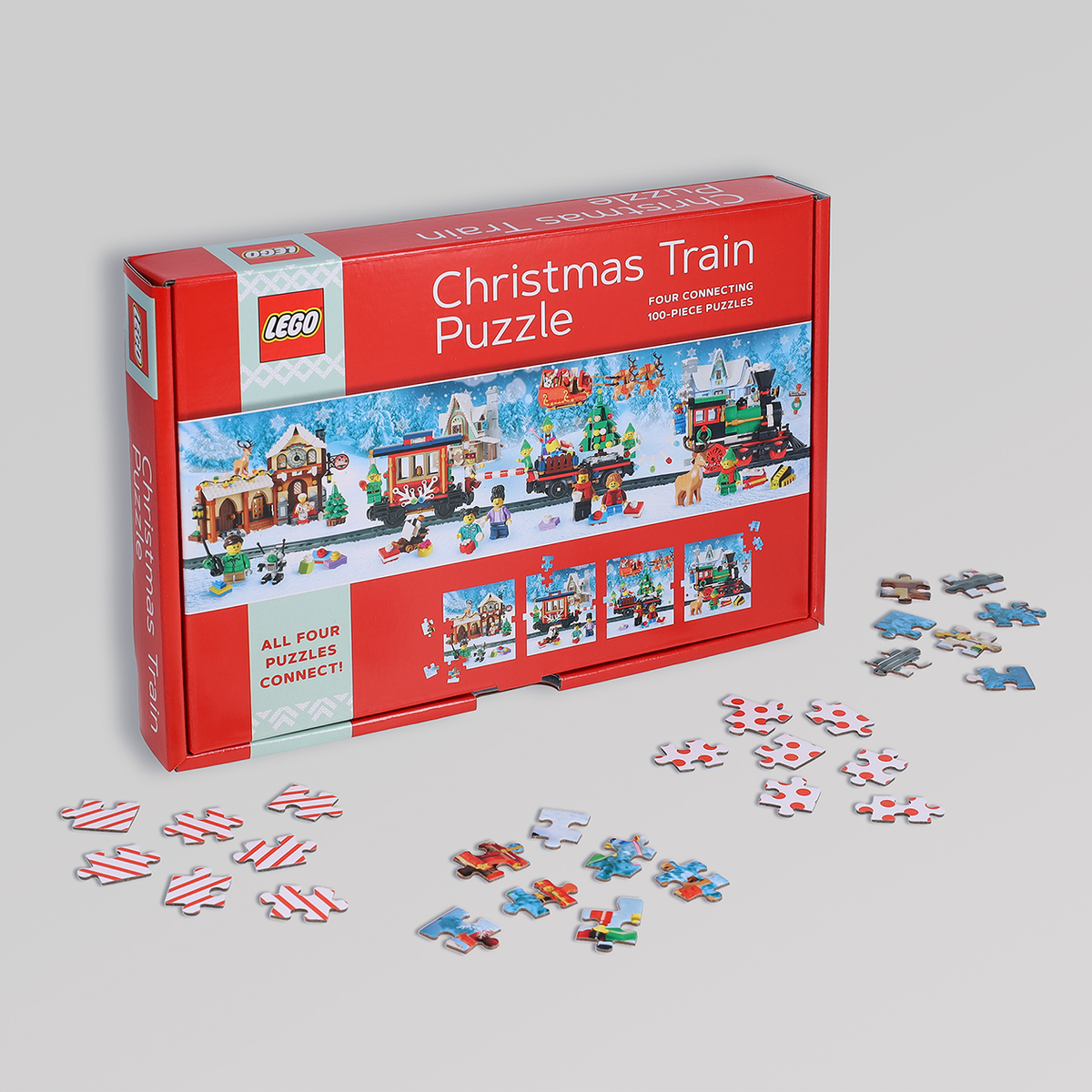 LEGO® Puzzle Christmas train 4 x 100 pieces