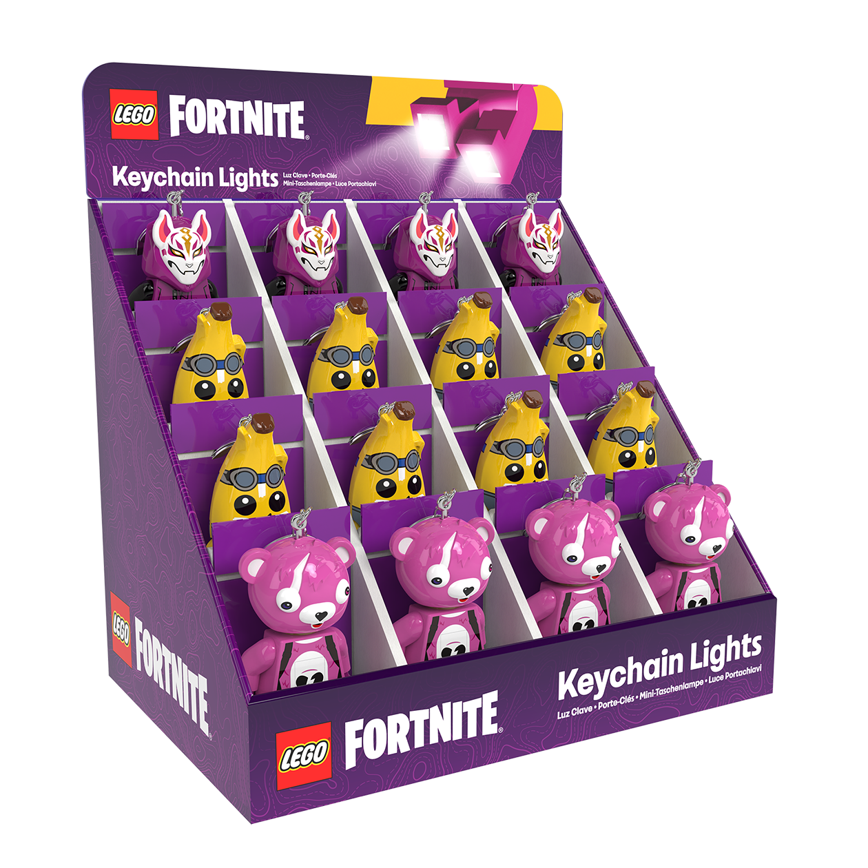 LEGO® FORTNITE® LED Nøglering CDU 16 stk.