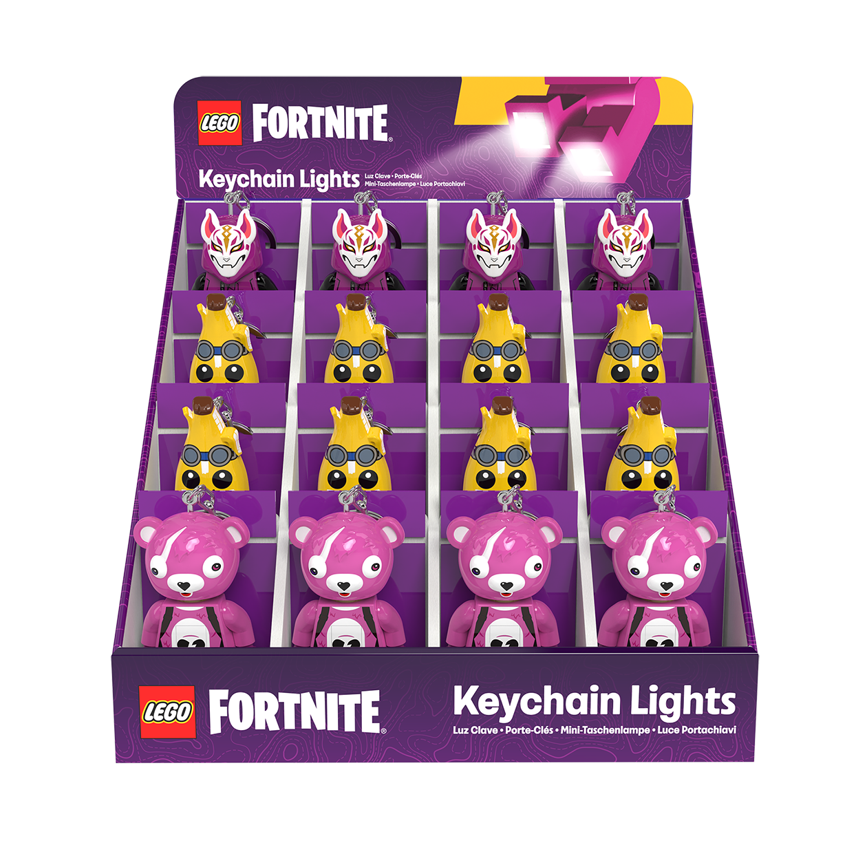 LEGO® FORTNITE® LED Nøglering CDU 16 stk.
