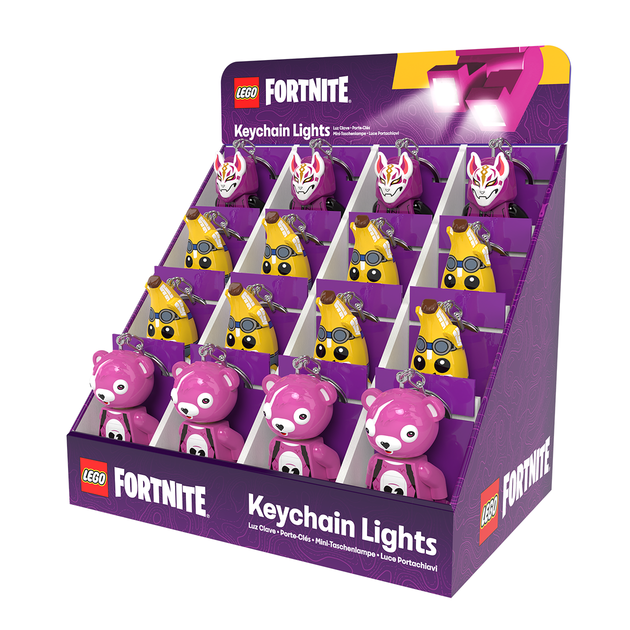 LEGO® FORTNITE® LED Nøglering CDU 16 stk.