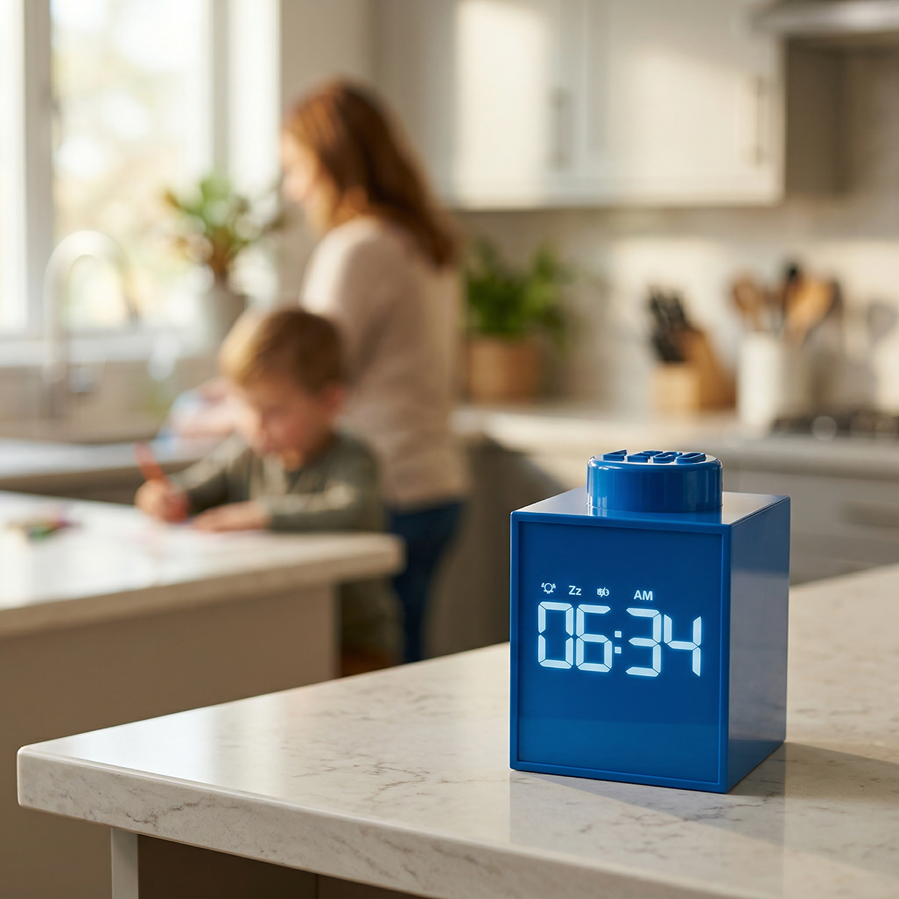 LEGO® TIME Vækkeur 1x1 Klods BLÅ